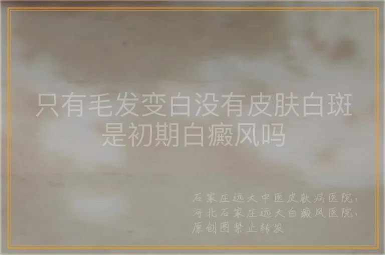 只有毛发变白没有皮肤白斑是初期白癜风吗