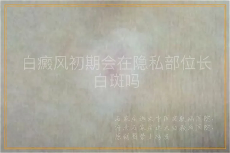 白癜风初期会在隐私部位长白斑吗